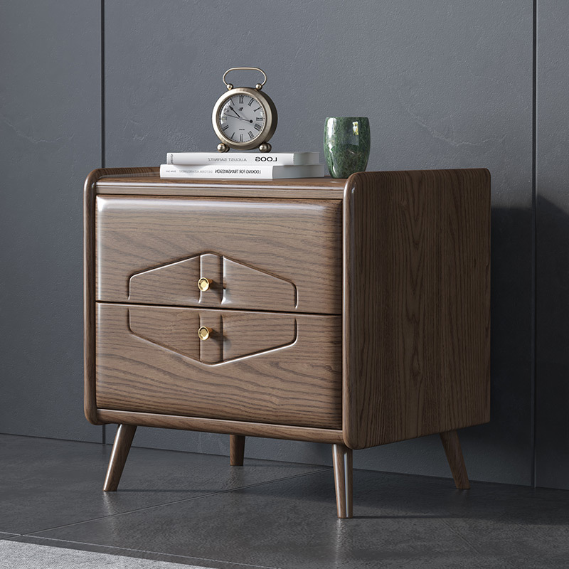 北欧家具 全实木白蜡木床头柜