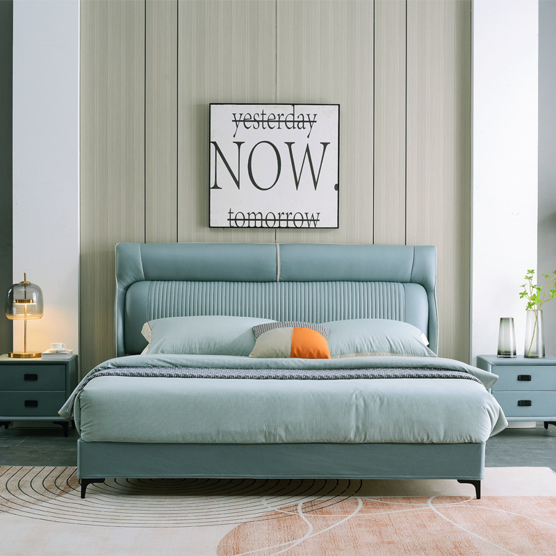 意式科技布艺床现代轻奢1.8米双人床 2100元/套