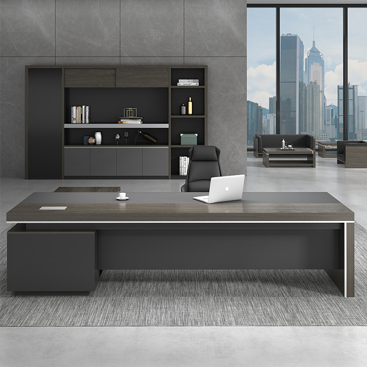 办公家具 简约现代总裁桌经理主管桌椅组合大班老板台家具