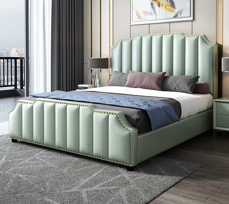 简约家具 轻奢真皮床 现代简约主卧北欧双人床