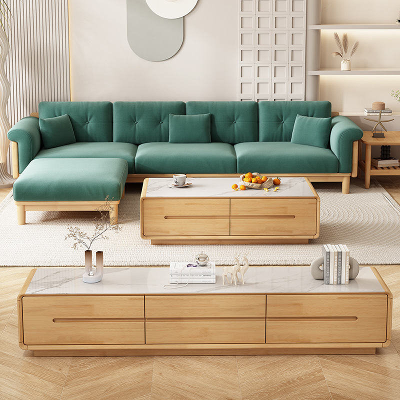 北欧家具 实木布艺沙发 现代简约小户型日式布艺沙发