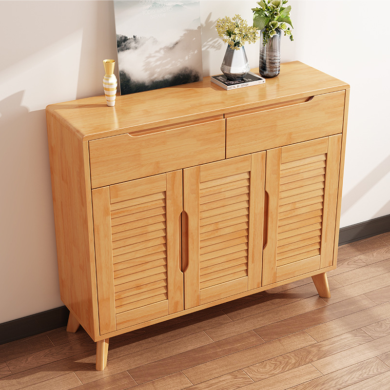 北欧家具 北欧实木鞋柜 现代简约家用收纳柜