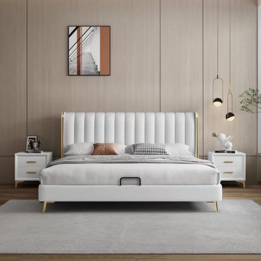 简约家具 轻奢ins奶油风软体科技布床