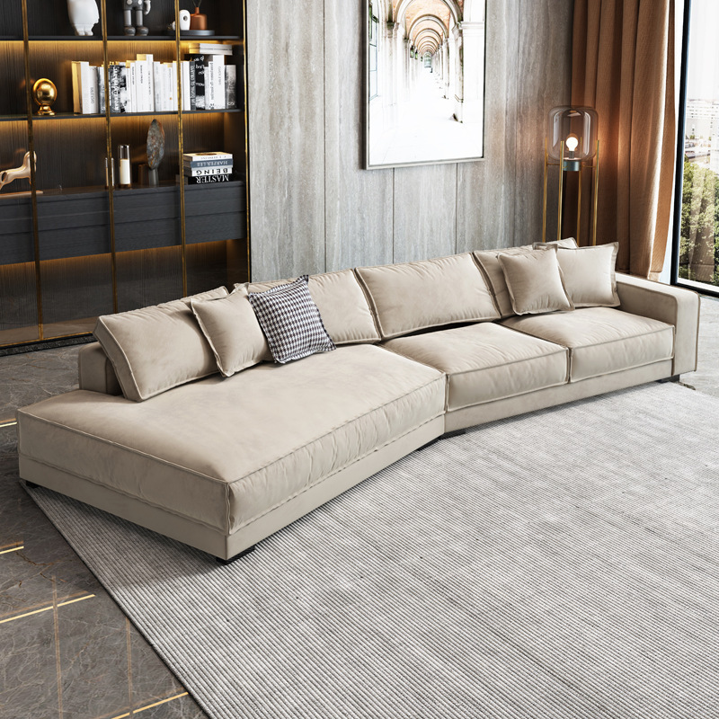 简约家具 极简布艺沙发 现代简约科技布羽绒沙发