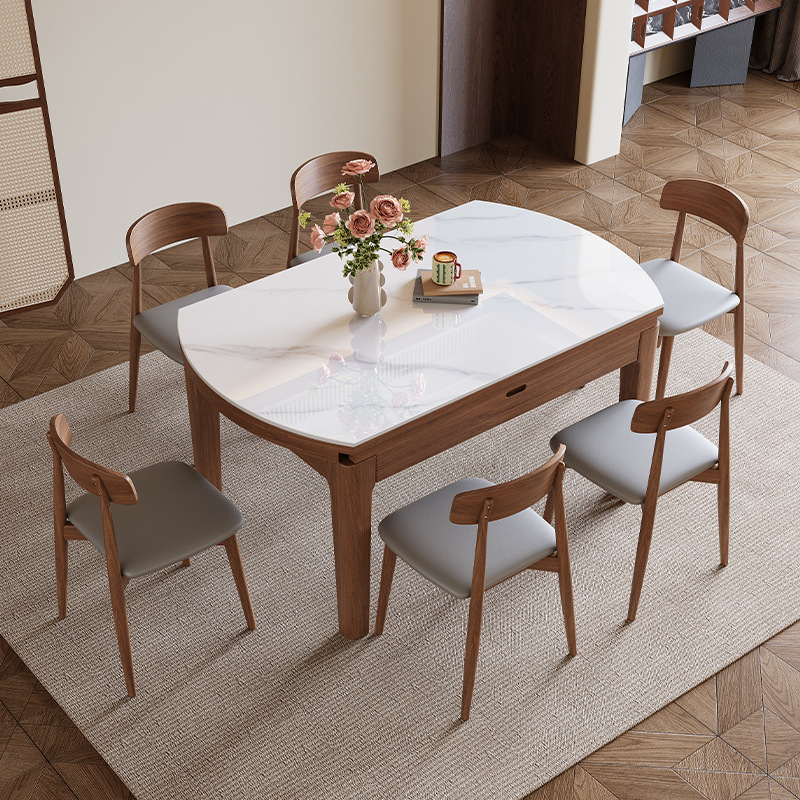 实木岩板餐桌,让您的家焕发新生! 实木岩板餐桌,让您的家焕发新生!