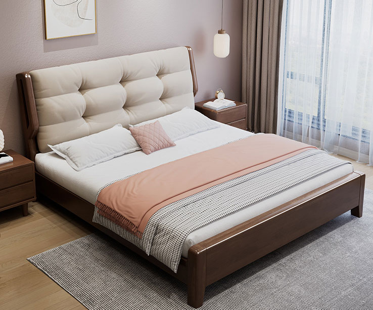 北欧风实木床，简约与舒适的完美融合！
